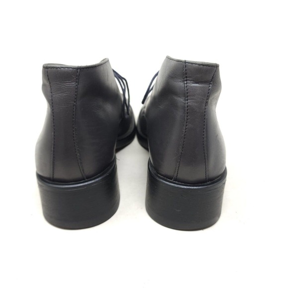 Kenneth Cole Mens Boots Vtg 90s Gray Leather Cap Toe Lace Up Chunky Italy Sz 7.5 - Picture 3 of 8